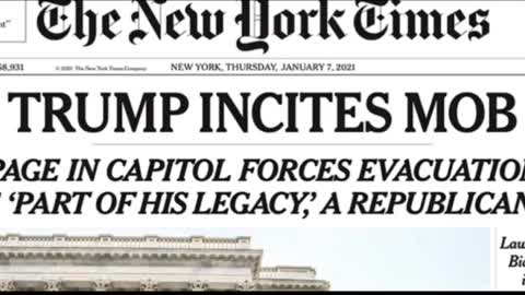 Jan. 6th - The Capitol Building - President Donald Trump - Their Narrative of Insurrection