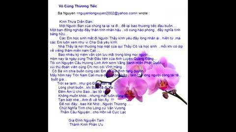 Vĩnh Biệt Thầy Luyện Quang Đăng