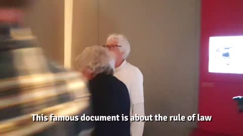 Old Granny’s try to break the glass to the Magna Carter at the British Library…