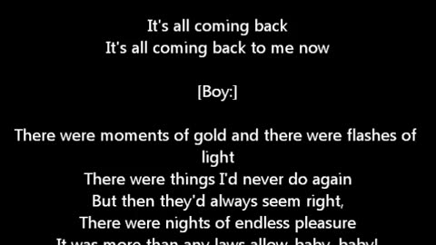 It's All Coming Back To Me Now By Meatloaf