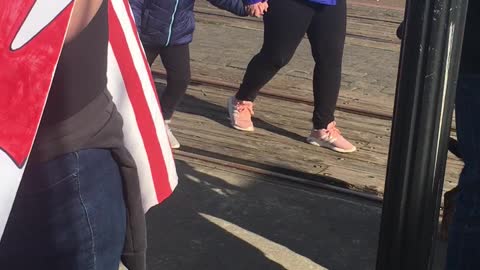 Flag Wave 2/5/2022 on the boardwalk of Coos Bay, Or Part 5