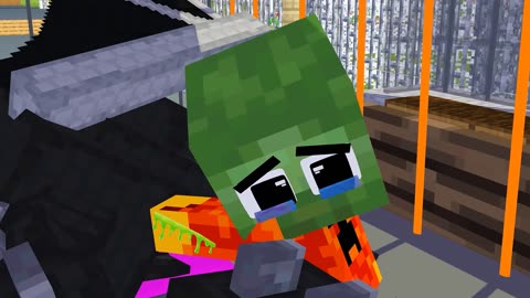 Monster School DRAGON QUEEN and Fire Baby Zombie Abandoned - Sad Story - Minecraft Animation