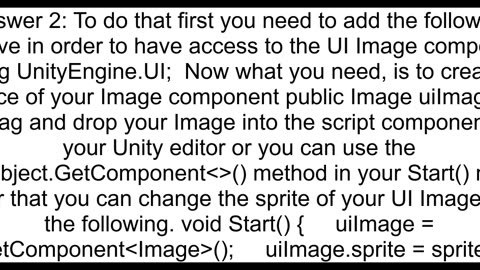 how to change sprite Source sprite into UI Image using a script unity