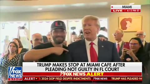 President Trump after appearing in court. Does this man look worried?