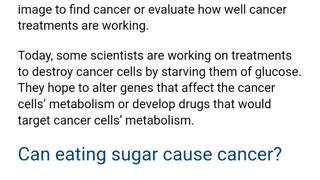 Sugar: gives mice cancer but not humans?