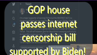 Ep 125 Proving GOP is the "Stupid party", GOP supports internet censorship bill Biden supports!