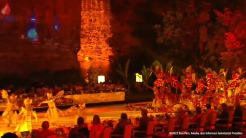 A grand cultural show at the Gala Dinner, entertaining the leaders of the G20 countries