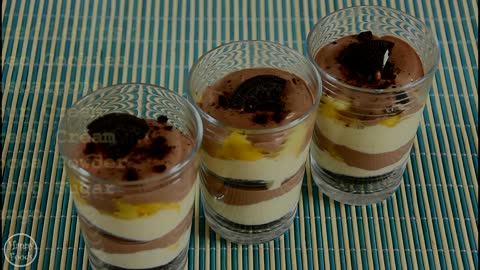 Easy Oreo, Mango And Cocoa Creamy Dessert