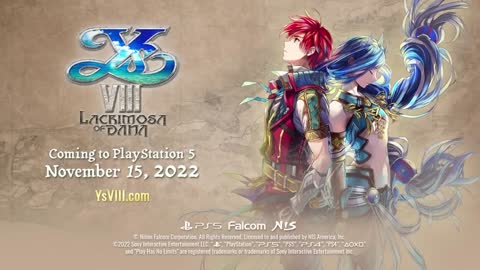 Ys VIII Lacrimosa of Dana - Story Trailer PS5 Games