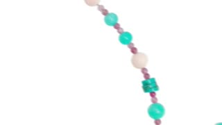 Natural turquoise and colorful Tourmaline Rubellite with Amazonite smooth beads