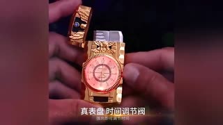 Luxury LED Gold Watch Windproof Jet Butane Lighter