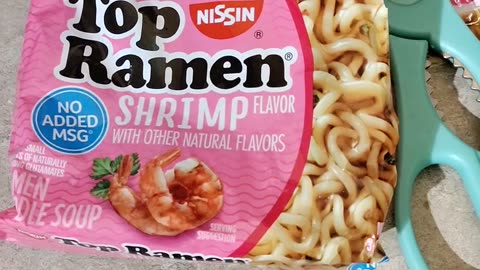 Eating Nissin Top Ramen Shrimp Flavor, Dbn, MI, 9/11/23