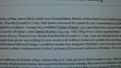 'McDonald's Serving up Sacrificed Children!?!?' - 2011