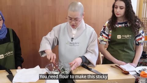 Korean halal Temple Food cooking challenge?! (feat. Monk)