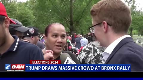 OAN is on the scene of the Trump rally in the Bronx!!!
