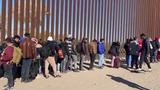 AZ: Approximately 300 migrants are waiting to self surrender to border patrol agents here in Yuma
