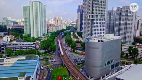 SINGAPORE In 4k Ultra HD HDR 60 FPS Video By Drone