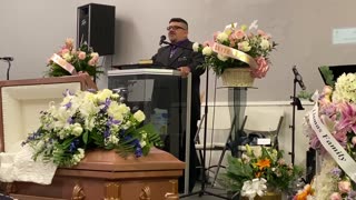 Pastor Sammy Salazar speaks at Sister Dora Fierro’s Funeral, Templo Calvario, El Paso, Texas