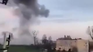 The moment a Russian missile strikes Poland