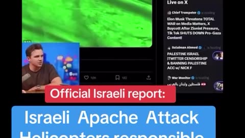 Israeli Apache helicopter massacred the Jews at the music festival...