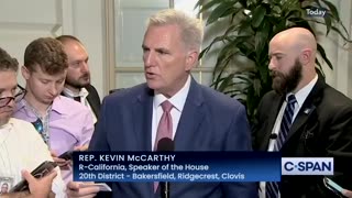 McCarthy calls out a reporter about Joe's involvement in Hunter Biden's foreign business dealings.