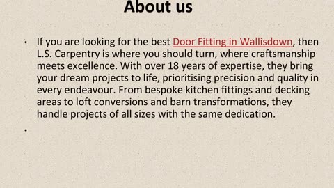 Get The Best Door Fitting in Wallisdown.
