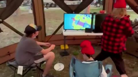 Video game tent for camping ⛺️ #rvlive #gamers