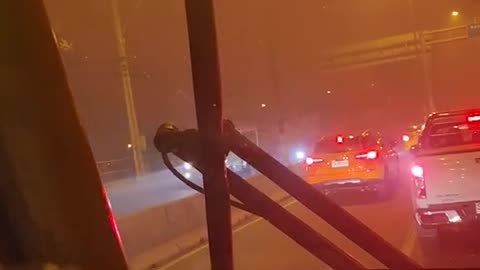 A Bus Trapped In A Forest Fire