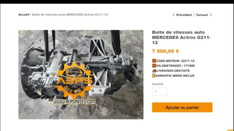 AEPSPIECES.COM - Boite de vitesses auto MERCEDES Actros G211-12