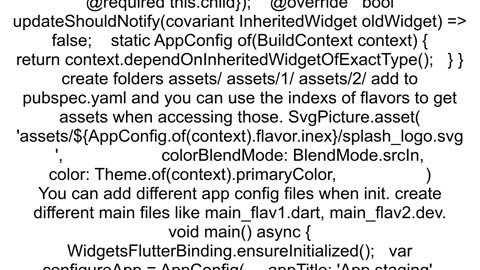 How to use different assets for flutter flavor implementation