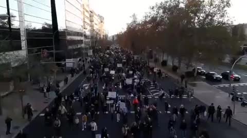 España en contra de los Pasaportes Covid, Madrid, España. 11122021