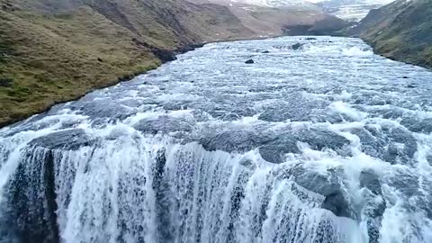 the famous Skogar waterfall