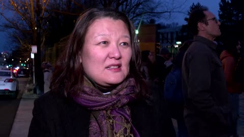 Protesters mourn Navalny outside Russian embassy in DC