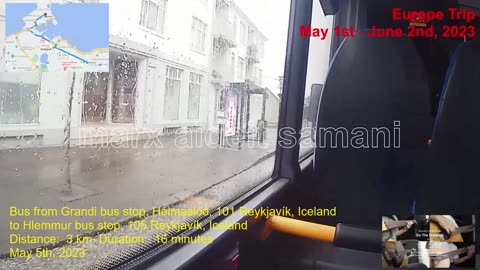 May 5th, 2023 24c Bus from Grandi, Hólmaslóð to Hlemmur, Reykjavík, Iceland