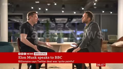 Elon Musk says pain of buying Twitter has been 'extremely high' in a BBC interview Latest News