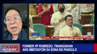 Former VP Robredo, tinanggihan ang imbitasyon sa SONA ng Pangulo