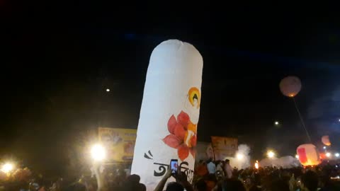 Sky Lantern or Fanush Lifting in Bangladesh 2023