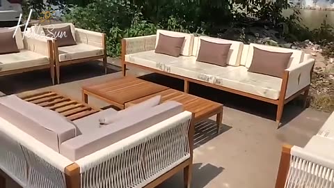 Modern Style High End Luxury Patio Sofa Aluminum Modular Sectional Garden Outdoor Sofa Sets