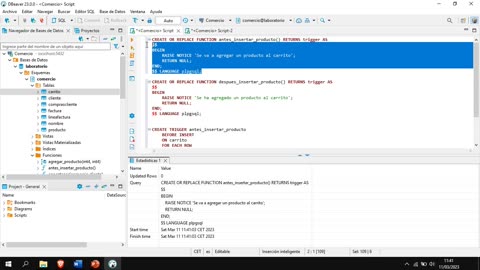 Lenguaje SQL y PostgreSQL parte 30. Triggers o disparadores, parte 1.