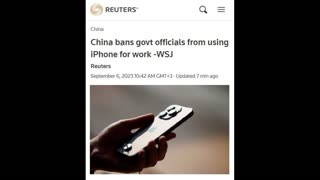Chinese authorities have banned their officials from using the iPhone during working hours