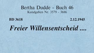 BD 3618 - FREIER WILLENSENTSCHEID ....