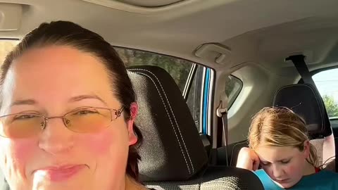Daughter not listening while Mom says crazy stuff.