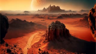 Red Mountains and Planetary Horizons: A Melodic Journey on Mars