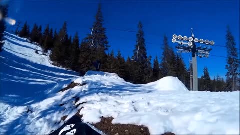 The coolest video of skiing in the snow in Canada