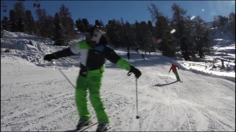 Skiing in the Swiss mountains , Crazy Snow Camp