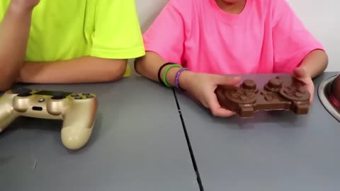 Chocolate Food vs Real Challenge ! Family Fun Video