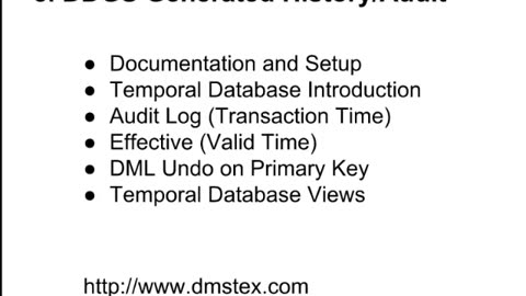 5. DDGS Generated History/Audit