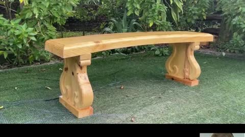 How To Make Curved Wood Bench from Monolithic Hardwood __ Best DIY Woodworking Projects for Beginner