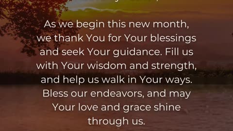 Start this month with faith and courage!