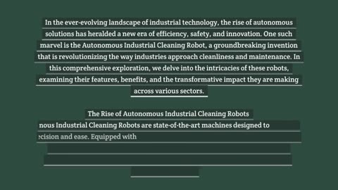 The High-Tech World of Autonomous Industrial Cleaning